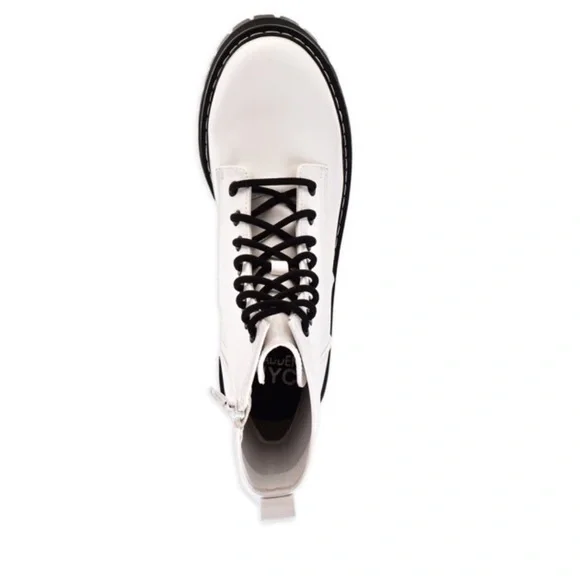 Madden NYC | Women’s Lug Combat Boots - White - Picture 5 of 5